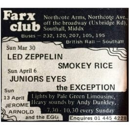 Concert Advertisement <br>1969.03.30 <br>Southall, UK (Ad)