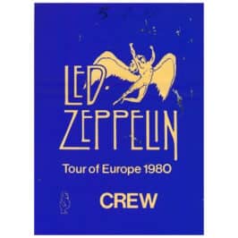 Concert Pass <br>1980 <br>Cloth, Blue, Crew