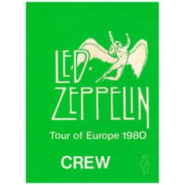 Concert Pass <br>1980 <br>Cloth, Crew, Green