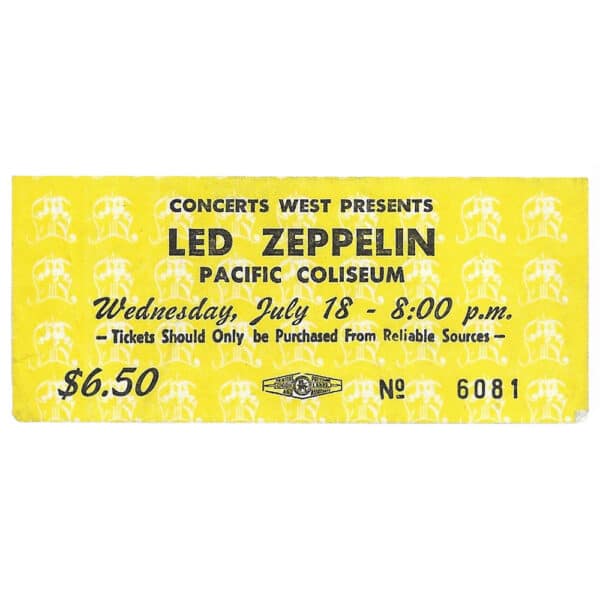 Concert Ticket <br>1973.07.18 <br>Vancouver, CA
