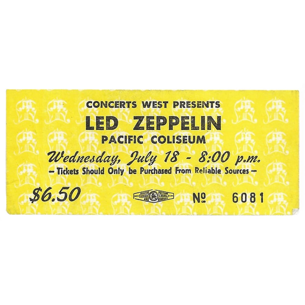 Concert Ticket <br>1973.07.18 <br>Vancouver, CA