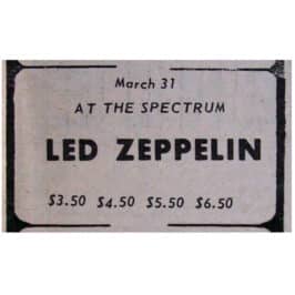 Concert Advertisement <br>1970.04.11 <br>Philadelphia, PA (Ad)
