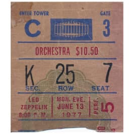 Concert Ticket <br>1977.06.13 <br>New York, NY
