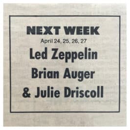 Concert Advertisement <br>1969.04 <br>San Francisco, CA (Ad)