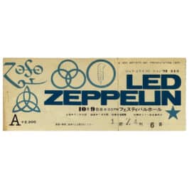 Concert Ticket <br>1972.10.09 <br>Osaka, JP (Dark Blue)