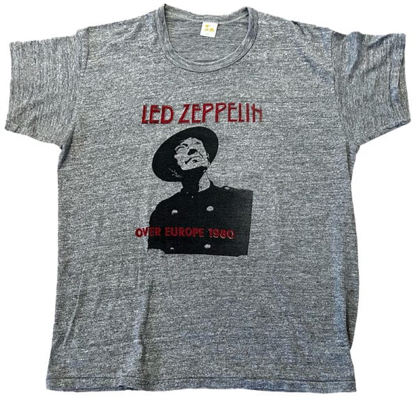 Concert Clothing <br>1980 <br>Over Europe Tour, T-Shirt (Grey)