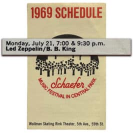 Concert Advertisement <br>1969.07.21 <br>New York, NY (Ad)