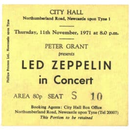 Concert Ticket <br>1971.11.11 <br>Newcastle, UK