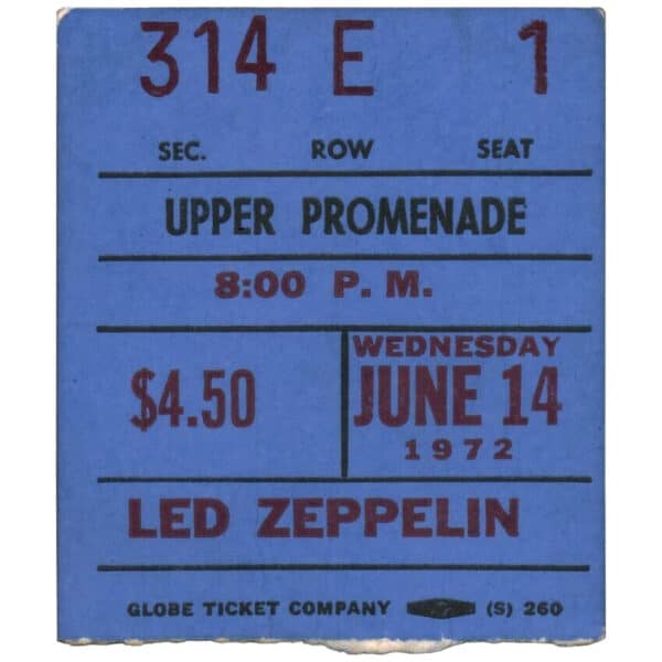 Concert Ticket <br>1972.06.14 <br>Uniondale, NY