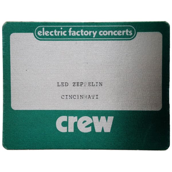 Concert Pass <br>1977.04.20 <br>Cincinnati, Green