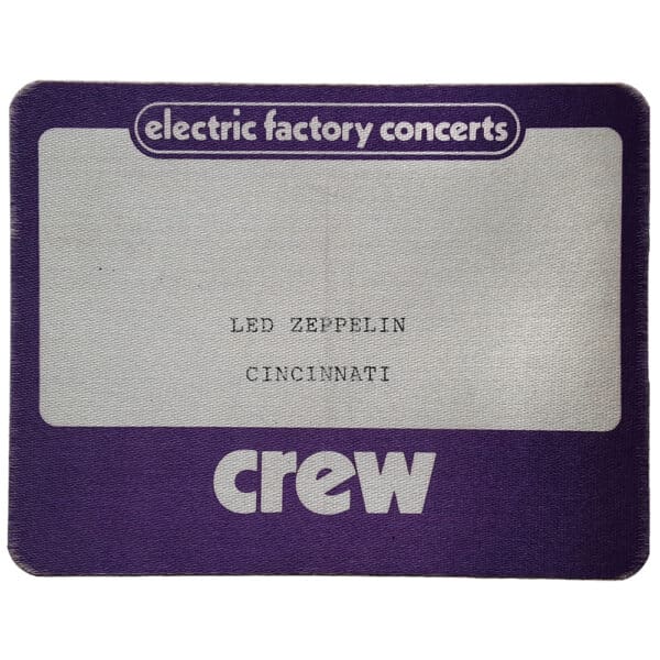 Concert Pass <br>1977.04.20 <br>Cincinnati, Purple