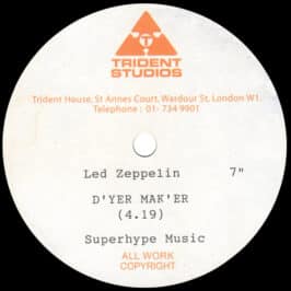 Single <br>United Kingdom (N/A) <br>D'yer Mak'er (Acetate #2)