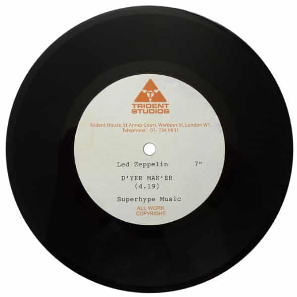 Single <br>United Kingdom (N/A) <br>D'yer Mak'er (Acetate #2) - Image 2