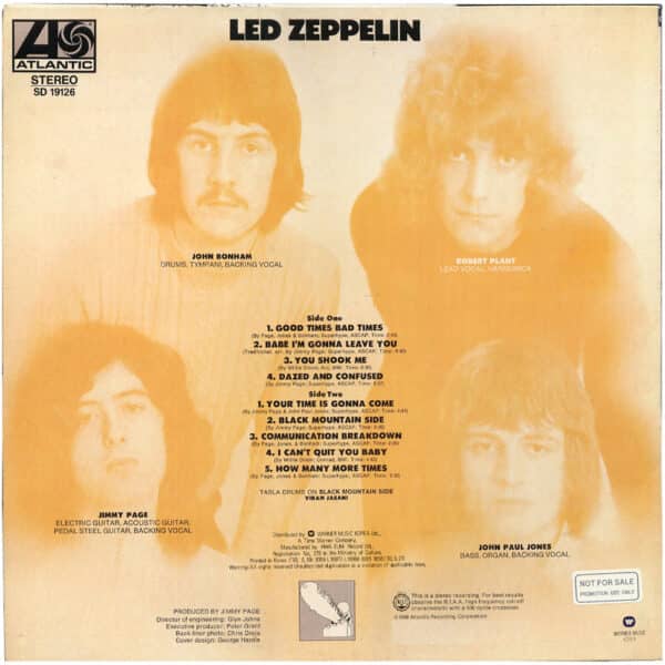 LP <br>Led Zeppelin <br>South Korea (7567-81525-1) Promo #2 - Image 2