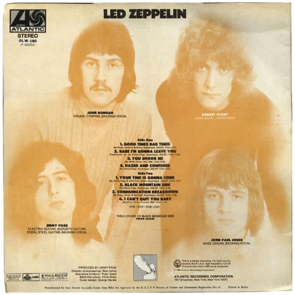 LP <br>Led Zeppelin <br>South Korea (OLW-180) #3 - Image 2
