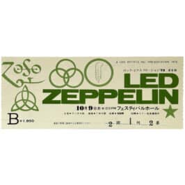 Concert Ticket <br>1972.10.09 <br>Osaka, JP (Green)