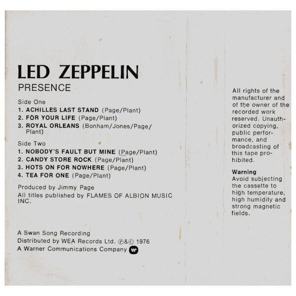 Cassette <br>Presence <br>UK (SK 459402) - Image 3