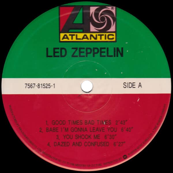 LP <br>Led Zeppelin <br>South Korea (7567-81525-1) Promo #1 - Image 3