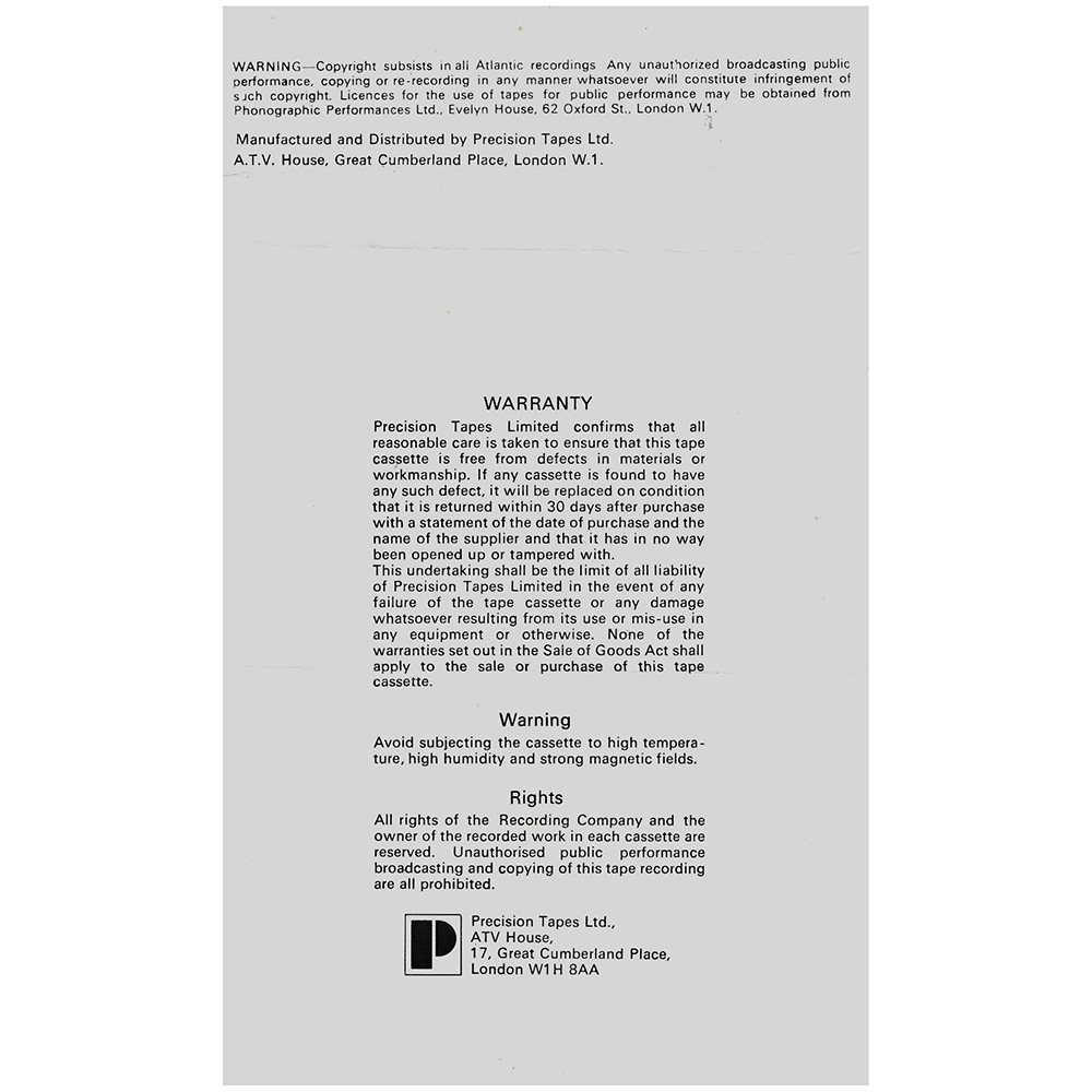 Cassette <br>Houses of the Holy <br>UK (ZCK450014) #2 - Image 3