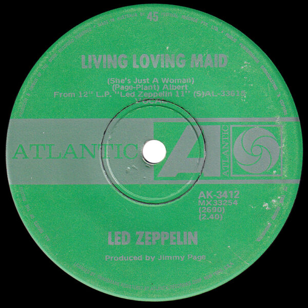 Single <br>Australia (AK-3412) <br>Whole Lotta Love / Living Loving Maid (#4) - Image 2