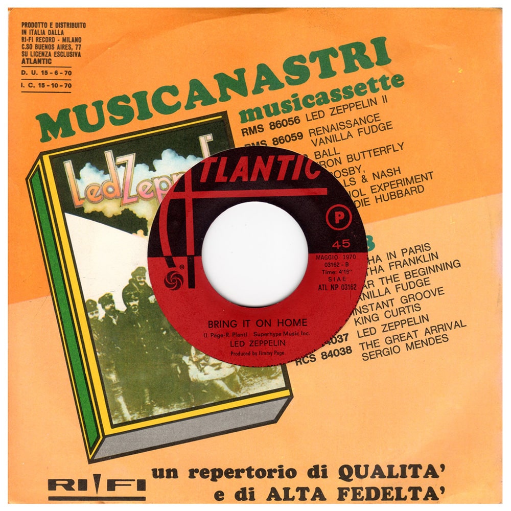 Single <br>Italy (ATL NP 03162) <br>Heartbreaker / Bring It On Home (Promo #2) - Image 2