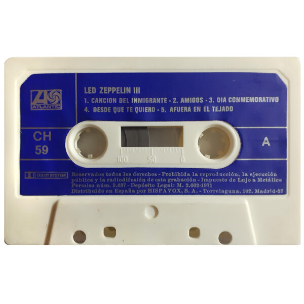Cassette <br>Led Zeppelin III <br>Spain (CH 59) - Image 4