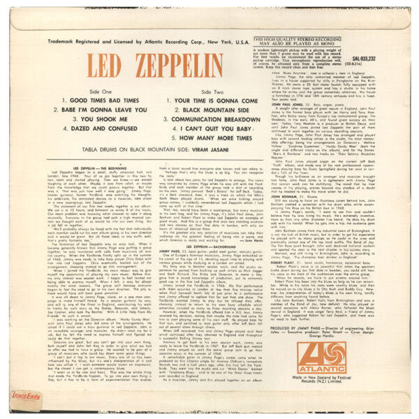 LP <br>Led Zeppelin <br>New Zealand (SAL-933232) #1 - Image 2