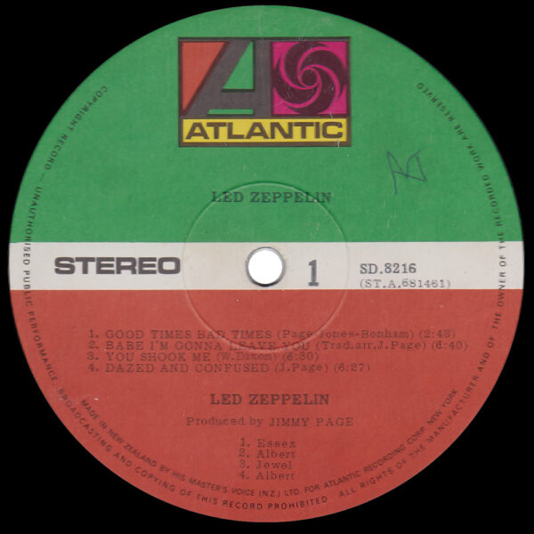LP <br>Led Zeppelin <br>New Zealand (SD 8216) #1 - Image 3