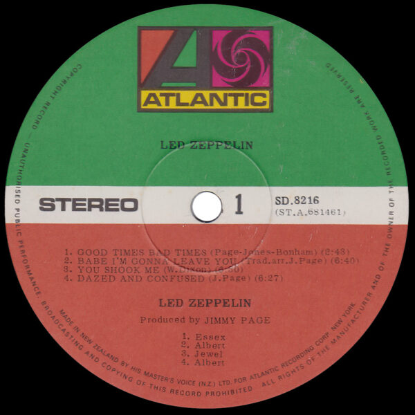 LP <br>Led Zeppelin <br>New Zealand (SD 8216) #2 - Image 3