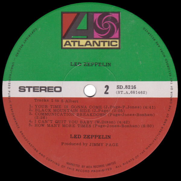 LP <br>Led Zeppelin <br>New Zealand (SD 8216) #3 - Image 4
