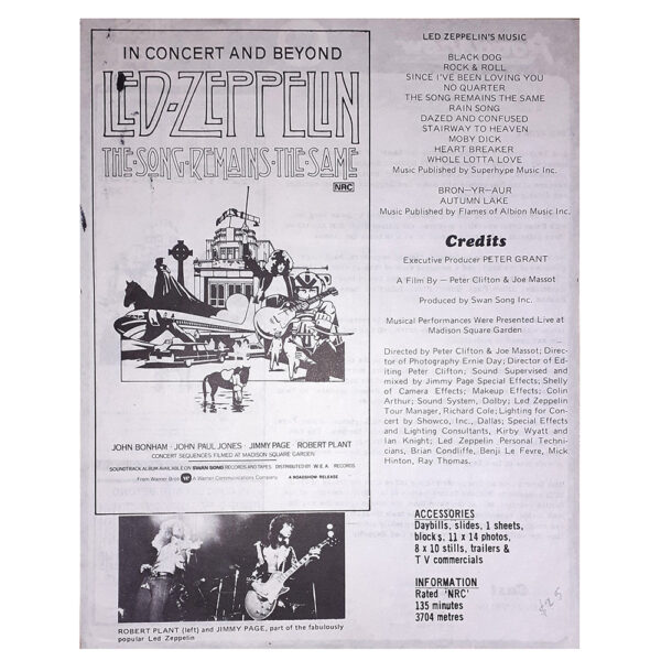 TSRTS (1977) <br>Press Sheet (Australia) - Image 2