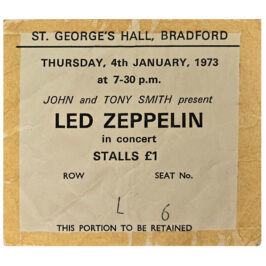 Concert Ticket <br>1973.01.04 <br>Bradford, UK