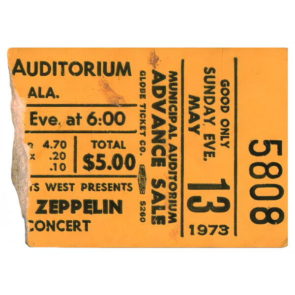 Concert Ticket <br>1973.05.13 <br>Mobile, AL