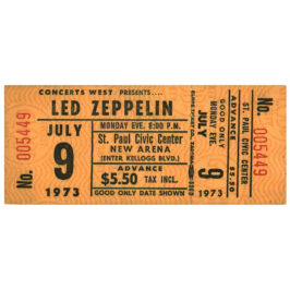 Concert Ticket <br>1973.07.09 <br>St. Paul, MN