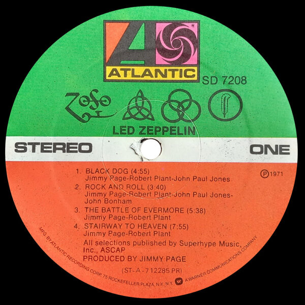 LP <br>Led Zeppelin IV <br>USA (SD 7208) - Image 3