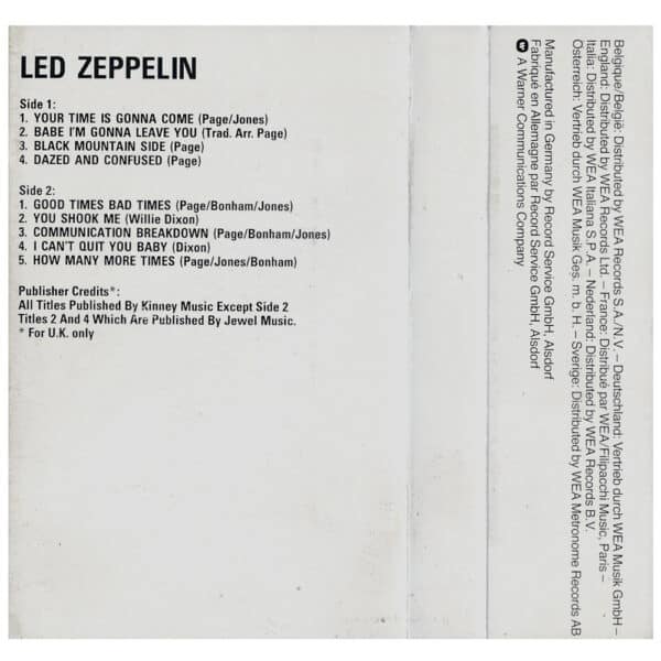 Cassette <br>Led Zeppelin <br>Germany (K 440 031) #3 - Image 3