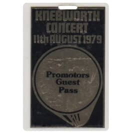 Concert Pass <br>1979.08.11 <br>Knebworth, Promoters Guest