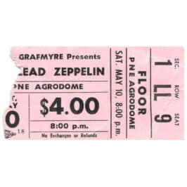 Concert Ticket <br>1969.05.10 <br>Vancouver, CA