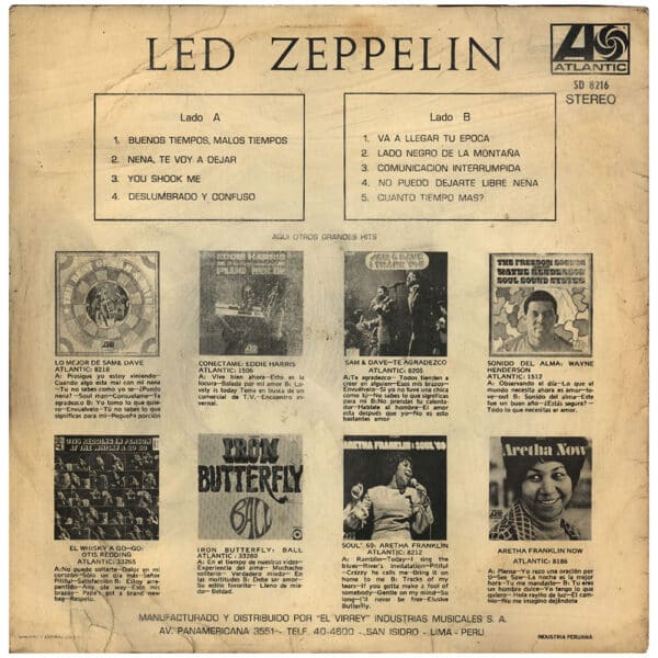 LP <br>Led Zeppelin <br>Peru (SD 8216) #2 - Image 2