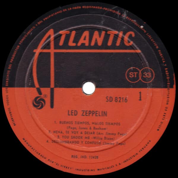 LP <br>Led Zeppelin <br>Peru (SD 8216) #2 - Image 3