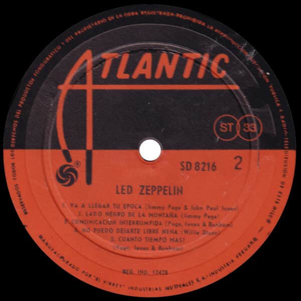 LP <br>Led Zeppelin <br>Peru (SD 8216) #2 - Image 4