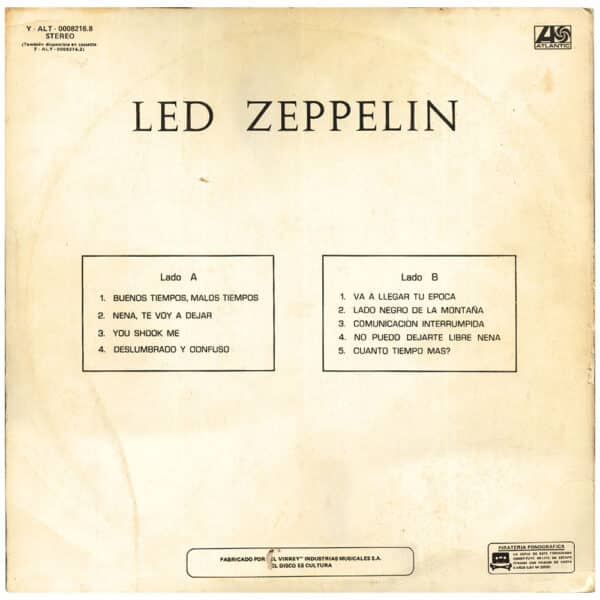 LP <br>Led Zeppelin <br>Peru (Y-ALT-0008216.8) - Image 2