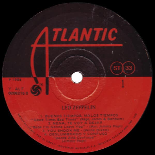 LP <br>Led Zeppelin <br>Peru (Y-ALT-0008216.8) - Image 3