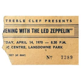 Concert Ticket <br>1970.04.14 <br>Ottawa, CA