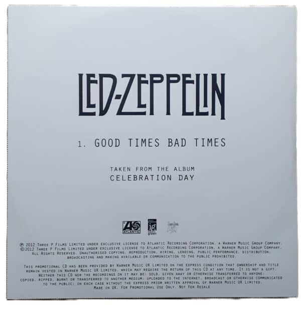 Celebration Day <br>CD, Promotional, Good Times Bad Times (UK) - Image 3