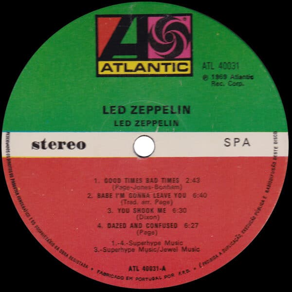 LP <br>Led Zeppelin <br>Portugal (ATL 40031) #1 - Image 3