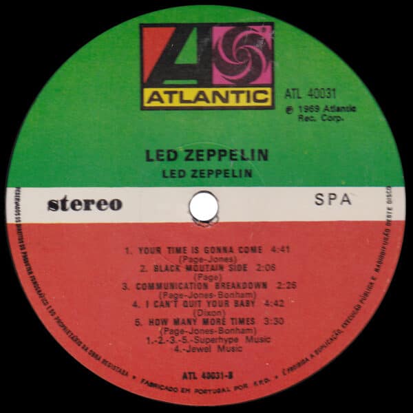LP <br>Led Zeppelin <br>Portugal (ATL 40031) #1 - Image 4