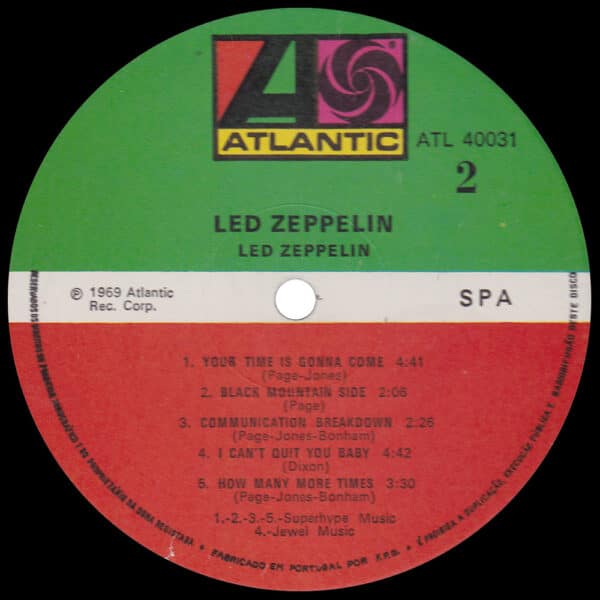 LP <br>Led Zeppelin <br>Portugal (ATL 40031) #3 - Image 4