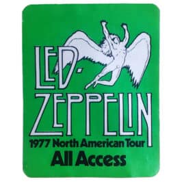 Concert Pass <br>1977 <br>Cloth All Access