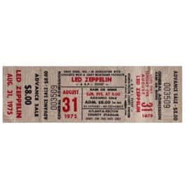 Concert Ticket <br>1975.08.31 <br>Atlanta, GA  (canceled)